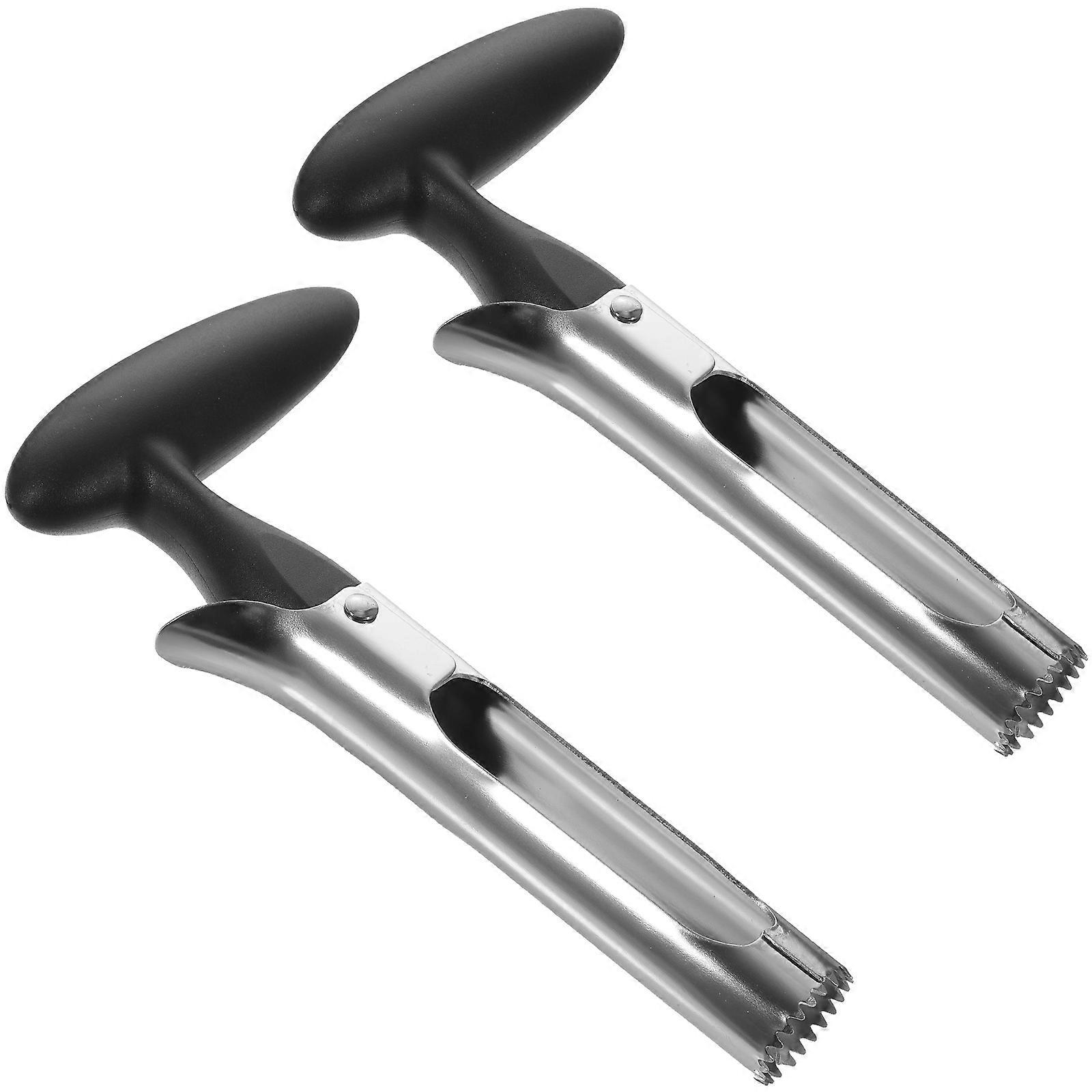 Pear Core Remover Black ABS Core Removing Tool 2Pcs for Kitchen Use