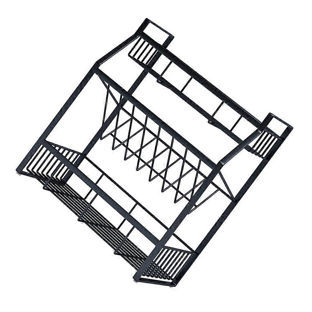 Floor-standing Multi-layer Kitchen Storage Rack For Kitchen Organization 39X35X19CM Black 1Pack