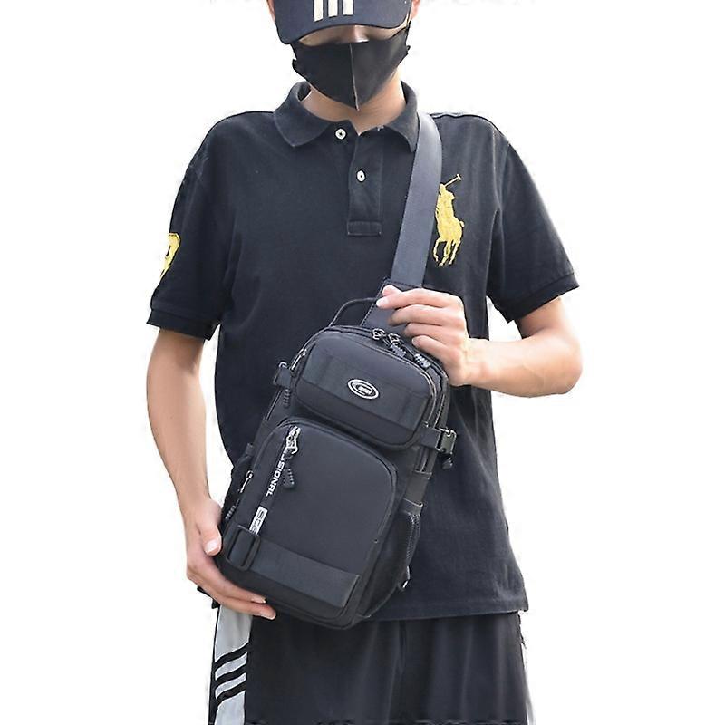 mens casual commuting chest bag versatile large capacity multifunctional