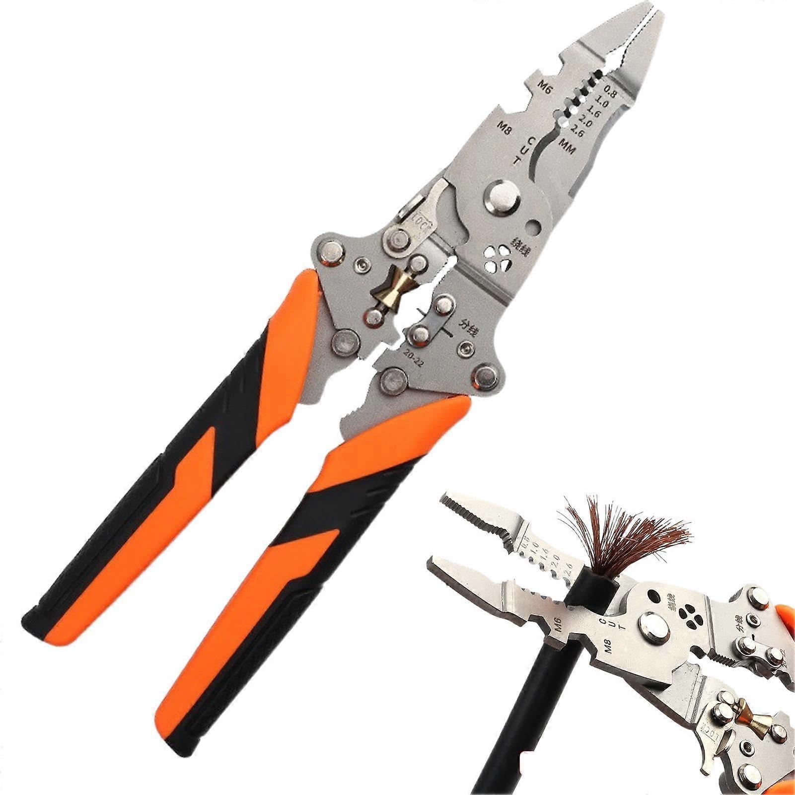 Foldable Wire Stripper 14-in-1, Multifunctional Wire Stripper for Electricians, High-Quality Tool, Compact Size