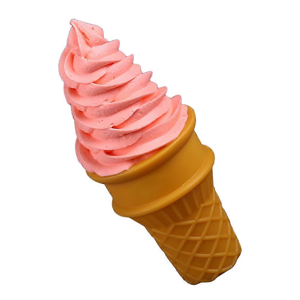 Artificial Ice Cream Model Cone Prop Designed For Food Display And Photography Tool Made With Pink Material 1Pcs
