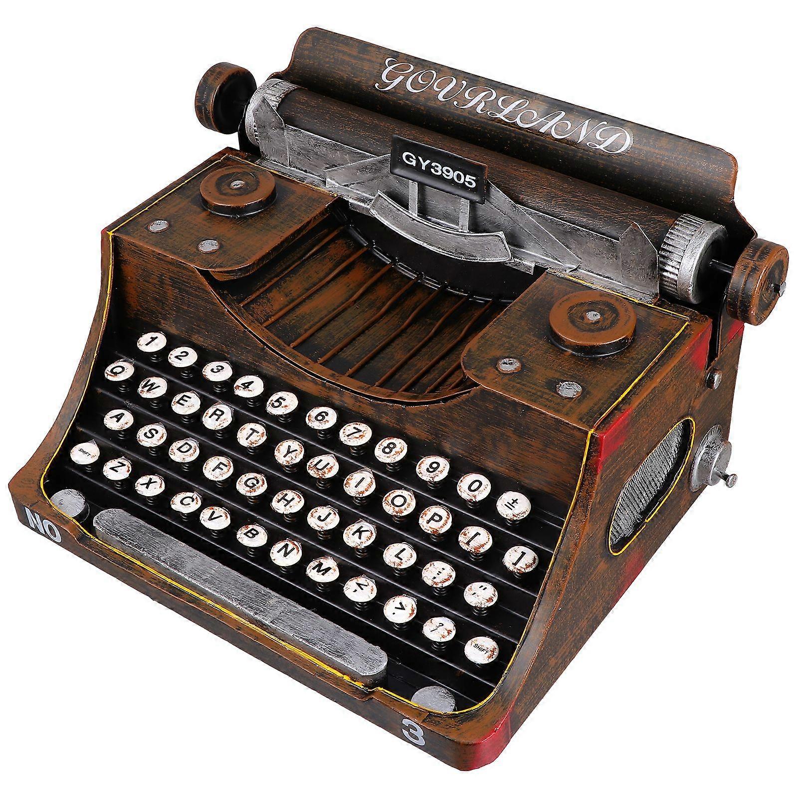 1Pc Vintage Typewriter Iron Art Typewriter Manual Typewriter Photo Prop
