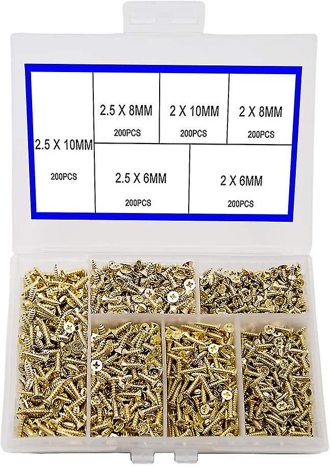 Hardware Multi-function Cross Flat Head Screws (1200 Pcs)
