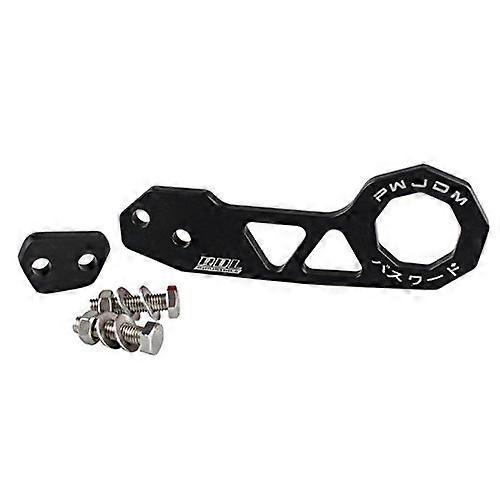 Towing Eye Tow Hook Style Racing Rear Hook Aluminium Alloy Black Towing Hook for Universal Compatibility