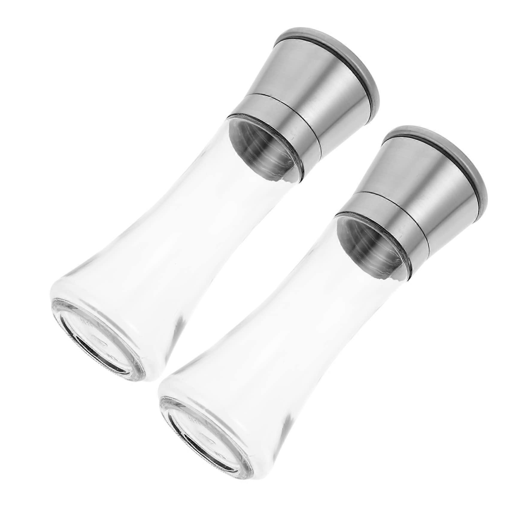 Pepper Crusher Set 2pcs Manual Mill Adjustable Coarseness Grinding Core for Kitchen and BBQ Seasoning