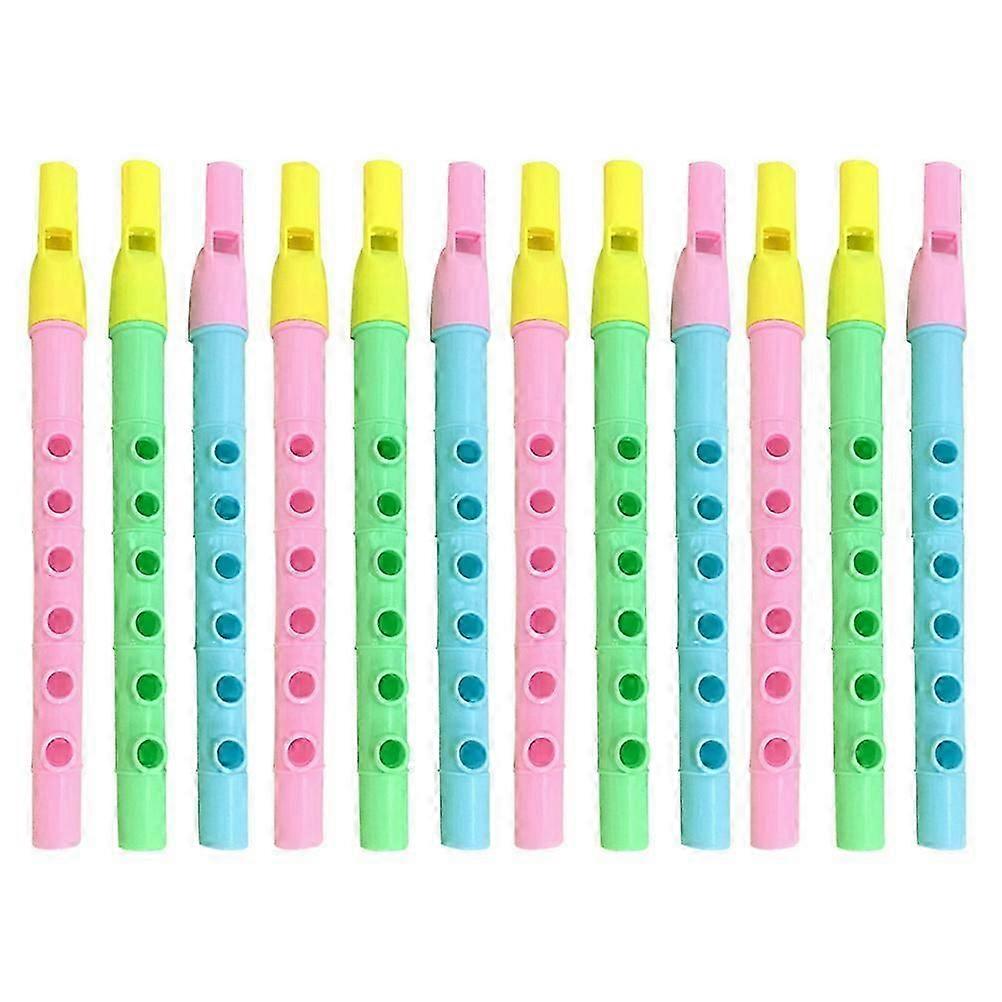 12 ks Kidcraft Playset Plastová flétna Hudba Flétna Plastová Zobcová flétna Nástroj