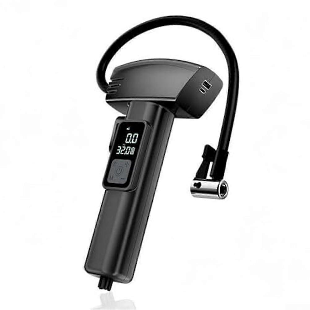 Car Portable Air Pump, 150PSI Rechargeable Cordless Tyre Inflator, With LED Light And 3 Nozzle Adaptors, For Car Motorcycle Bicycles