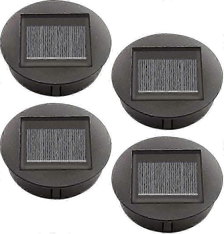 4 Pieces Replacement Solar Lights With Led Bulbs, Solar Top Lights Replacement, Led Solar Panel Lantern Cover