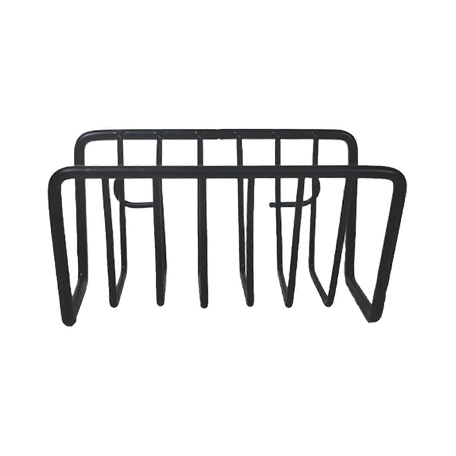 Kitchen Sink Storage Organizer Caddy Open Wire Basket Sponge Holder With Suction Cups Black One Size