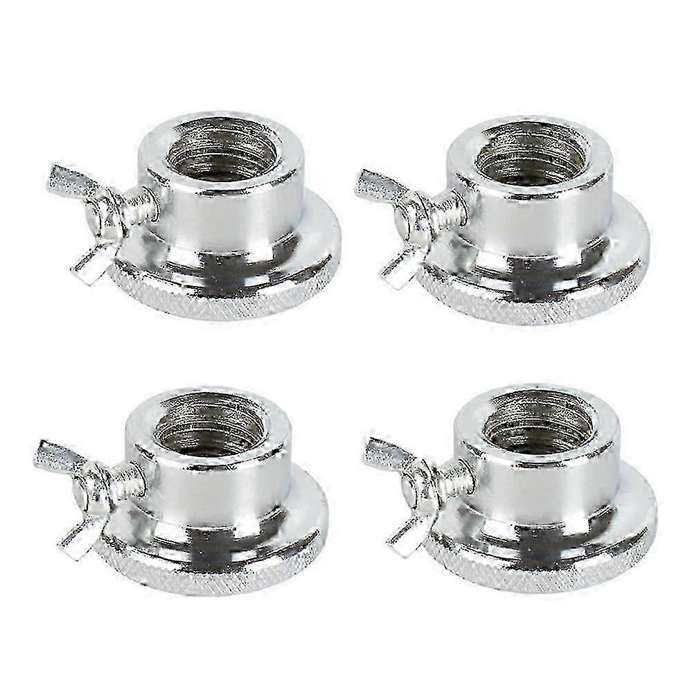 4-Piece Double Lock Barbell Collar Set with Hex Nut for Dumbbell and Weight Training, Silver 5x5x3cm