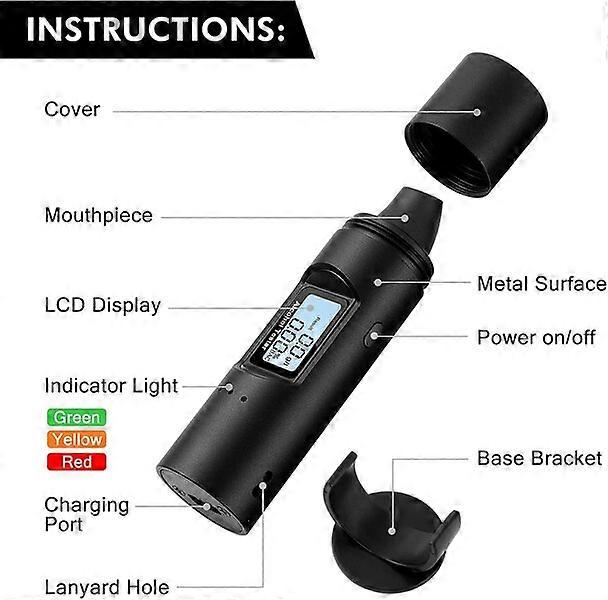 Alcohol tester, AT02, hygienic and portable to ensure safety after drinking and driving