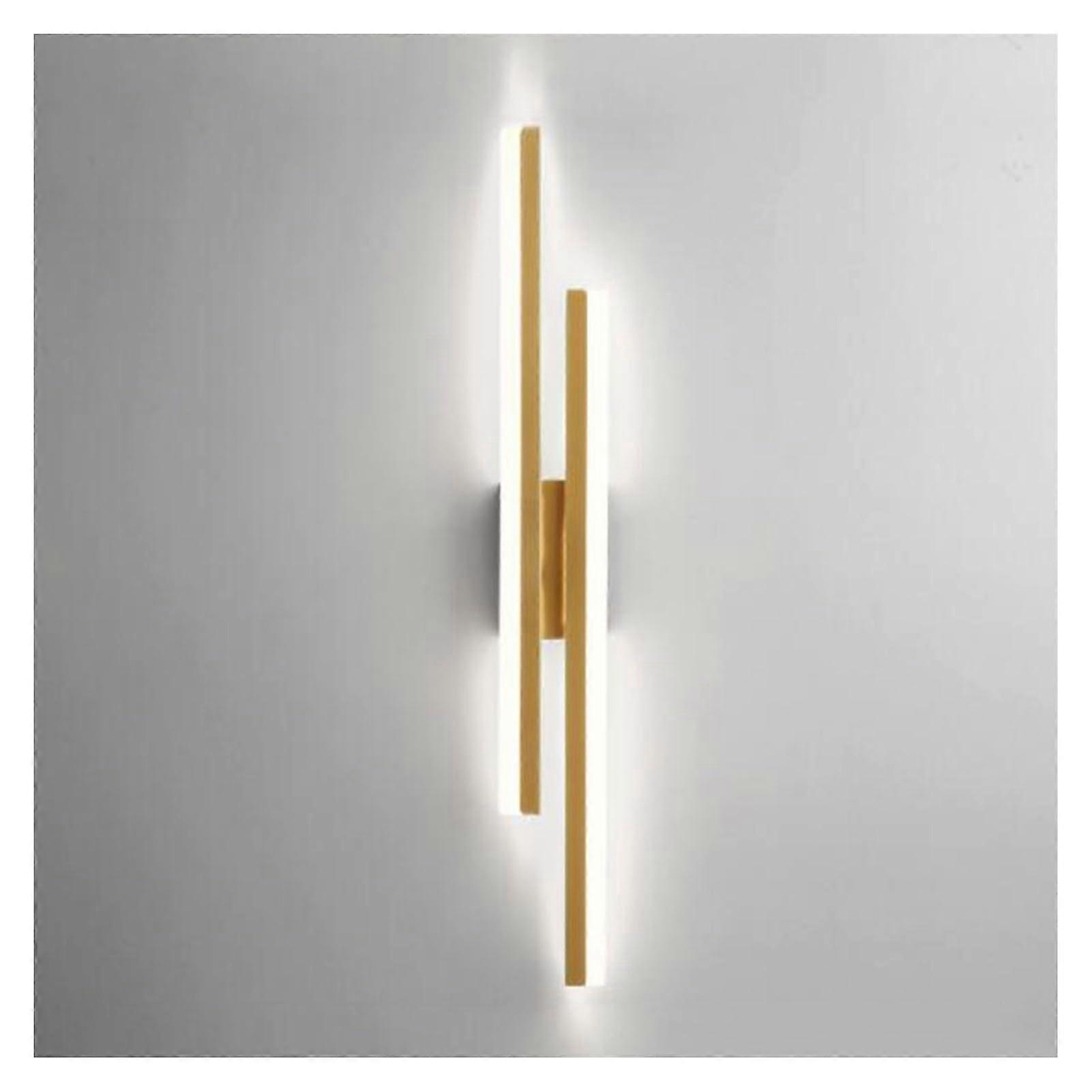 Wall Sconces Modern Long Strip Wall Light Minimalist Lines LED Indoor Leftgold48cm