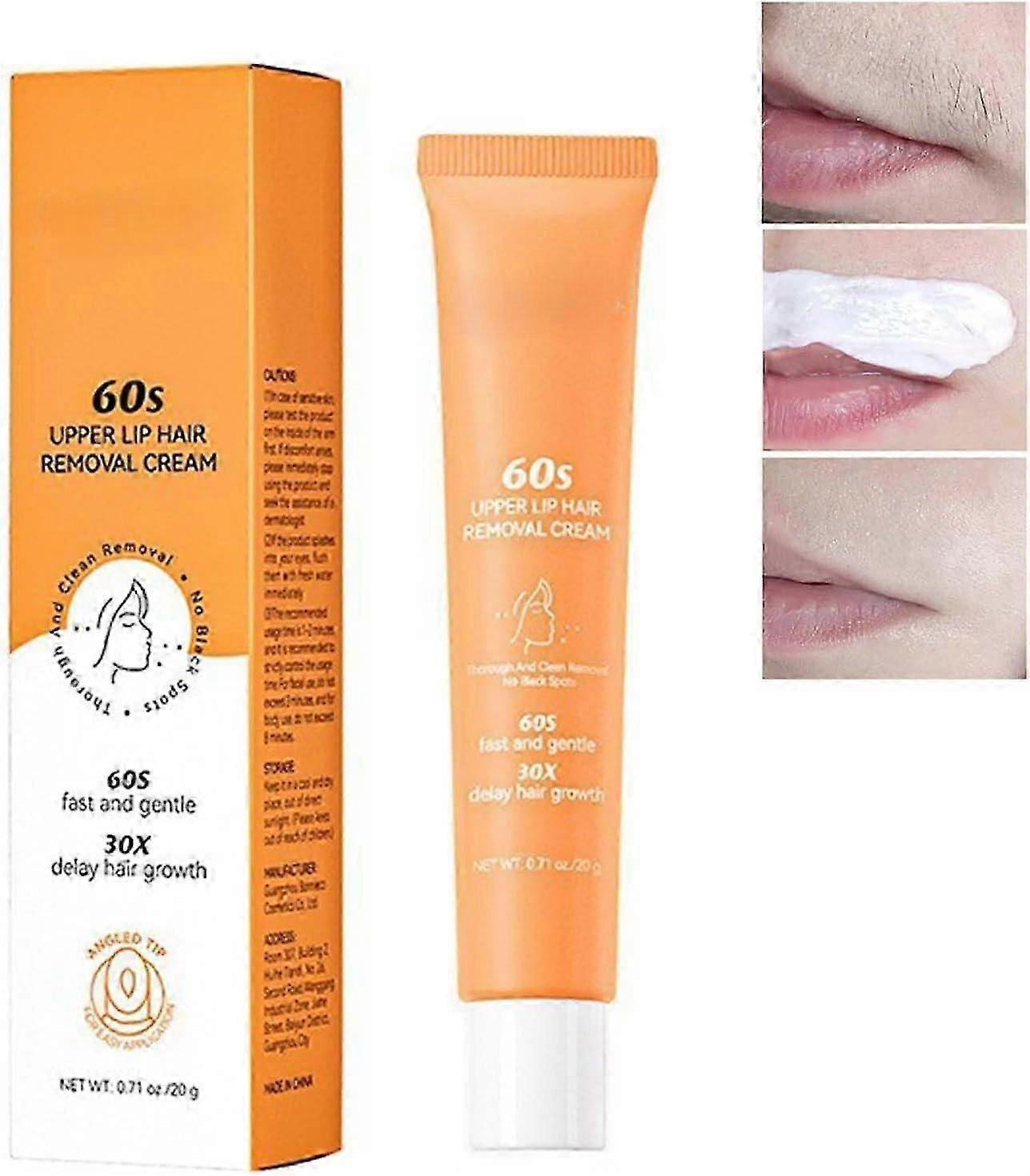 Facial Hair Removal Cream,Fast-Working for Face, Eyebrow, Upper Lip and Chin,Painless Depilatory Cream Suitable for All Skin Types