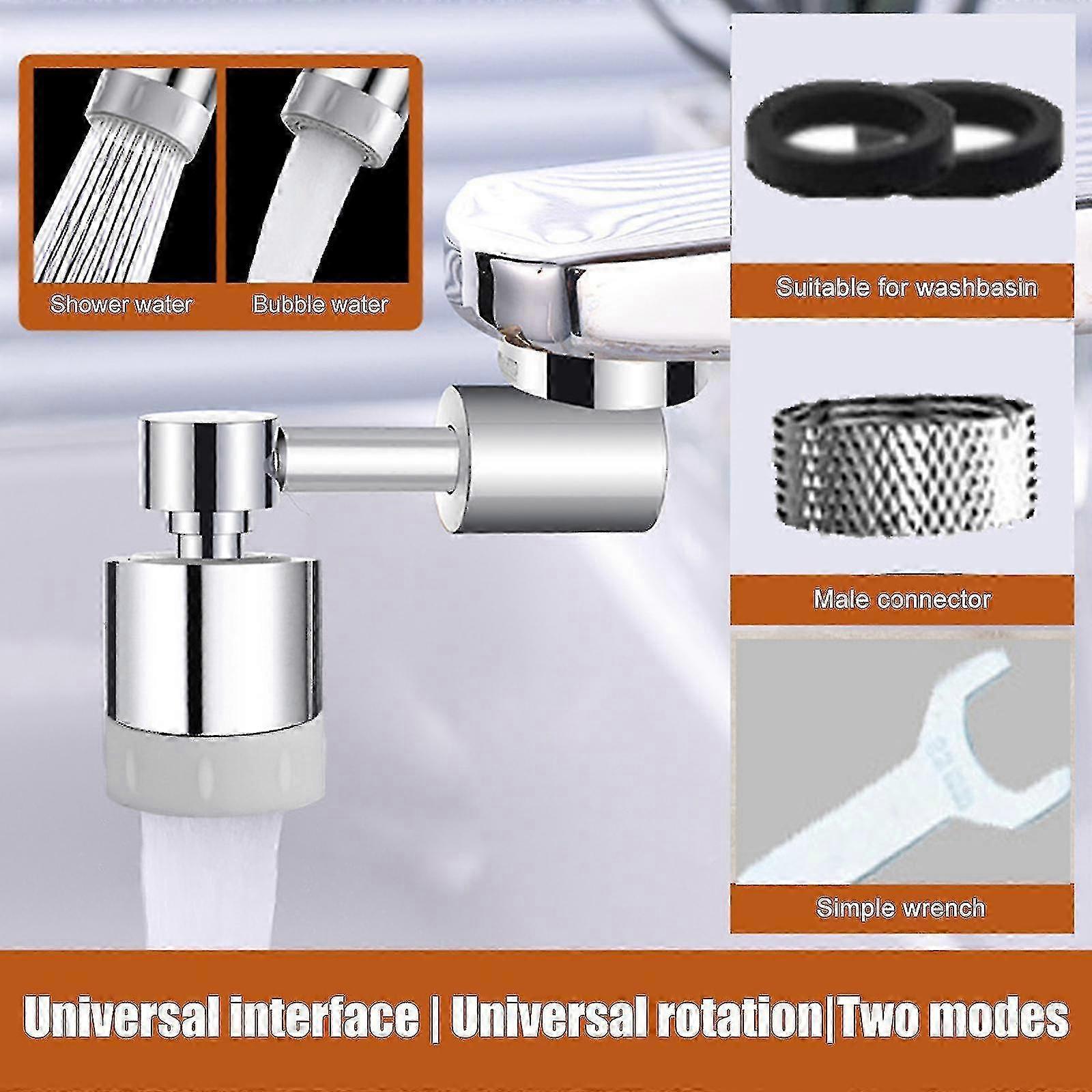 Universal 1080 Swivel Extension Faucet Aerator Rotate Robotic Arm T...