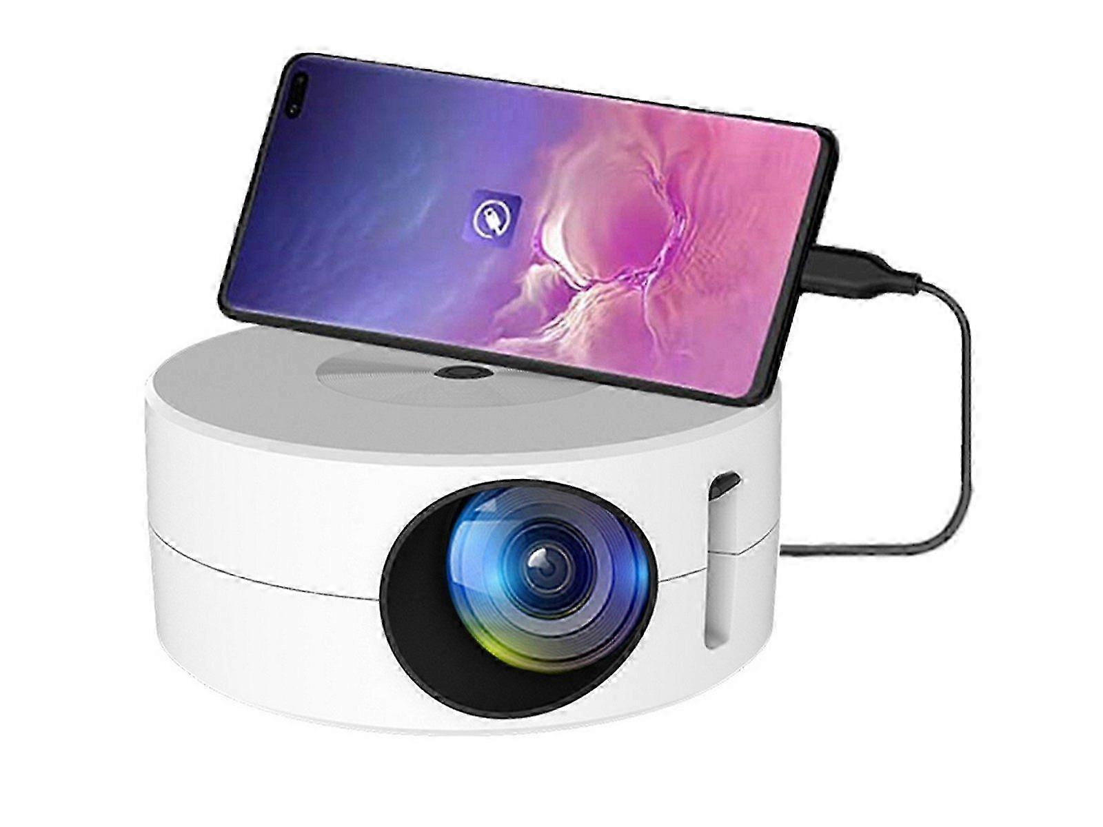 Portable Smart Projector Mini Home Projector for Smartphone - White