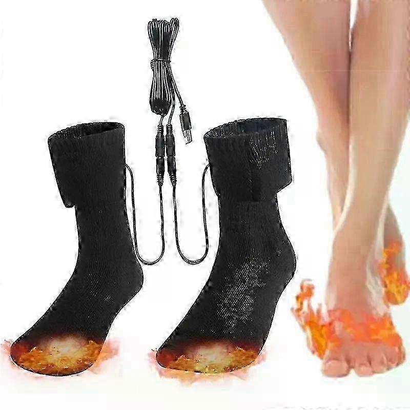USB Rechargeable Heated Socks Constant Temperature Fever Electric H...