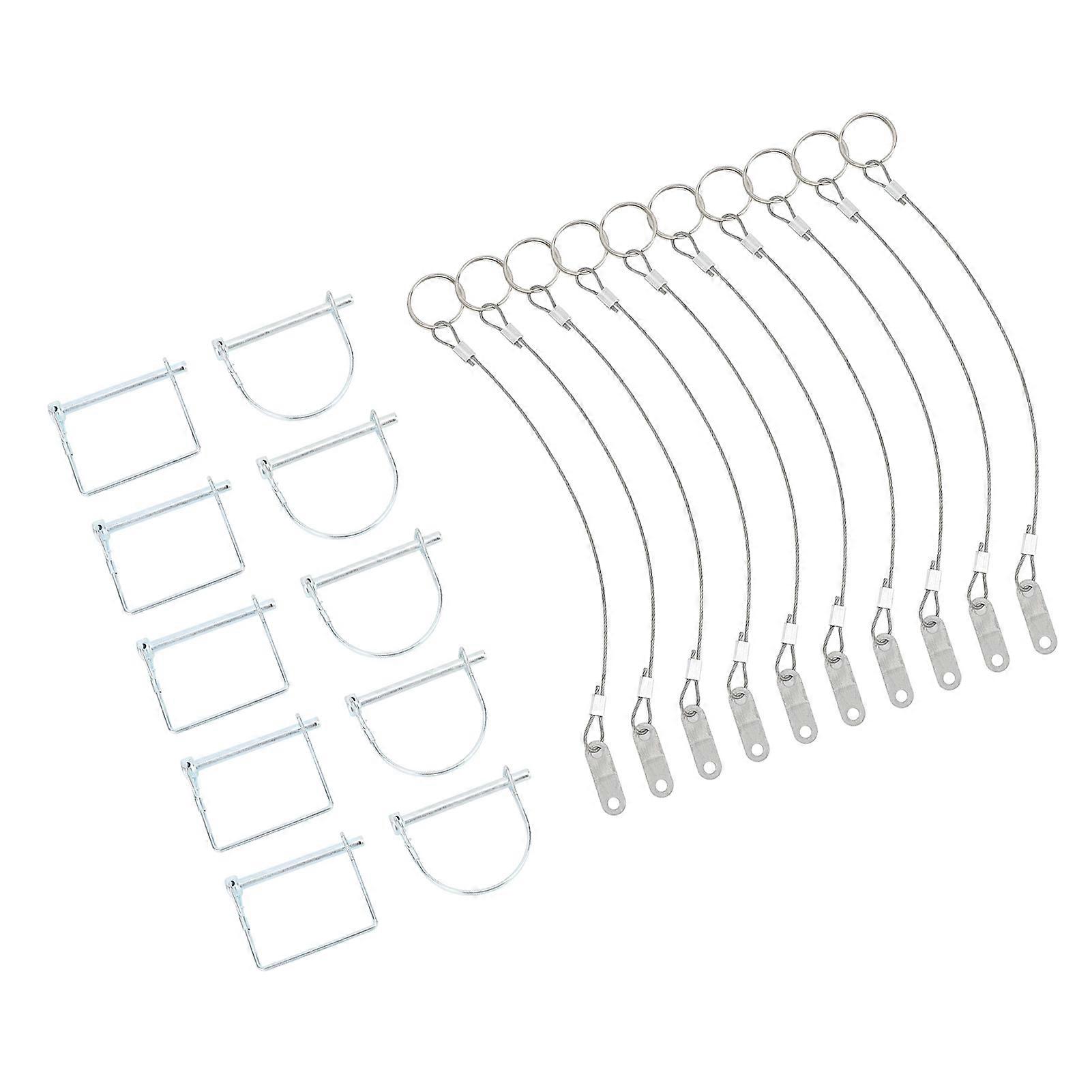Stainless Steel Safety Coupler Pin Set 6x70mm Square D Shape