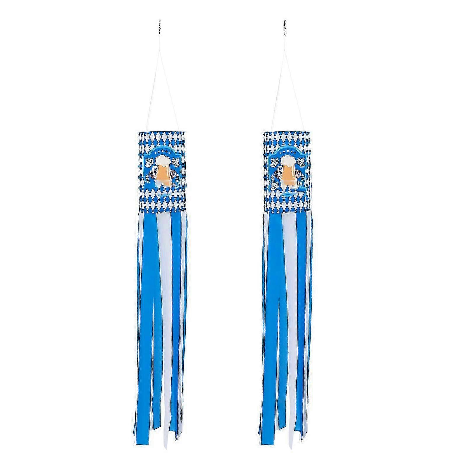 Two Decorative Hanging Windsocks for Oktoberfest Event and Party Activities