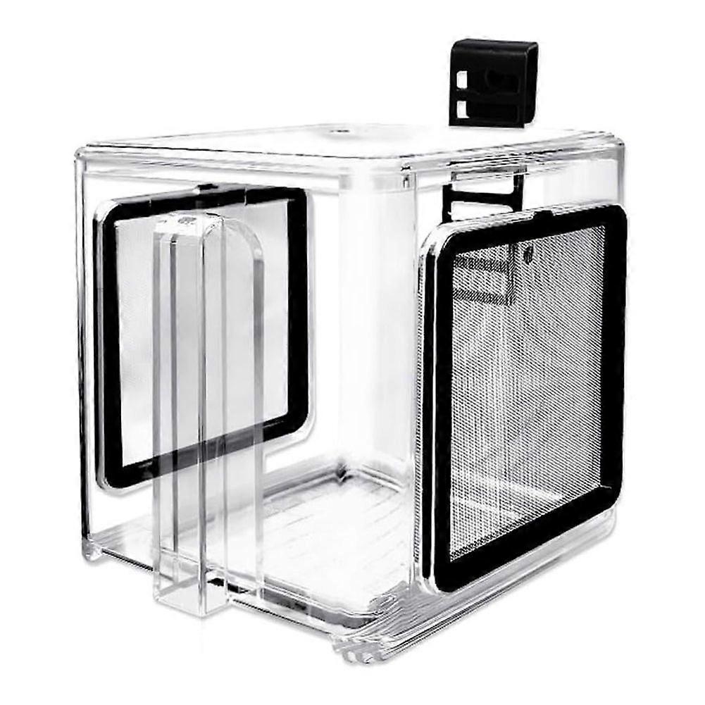 Fish Breeding Box, Acrylic Fish Isolation Box Hanging Aquarium Hatchery Tank for Freshwater Seawater Fish Tank Aquarium