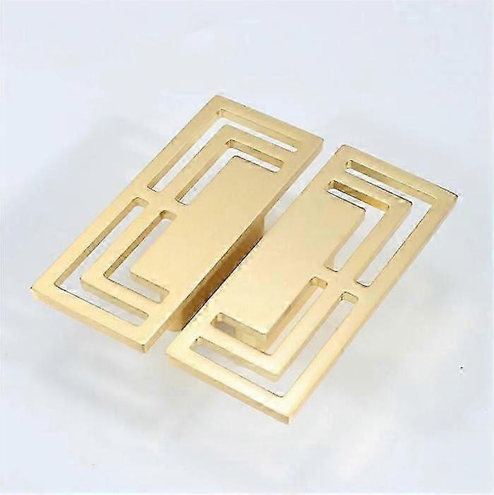 Two-piece drawer handle, elegant gold copper cabinet handle, modern Chinese style, double hole--