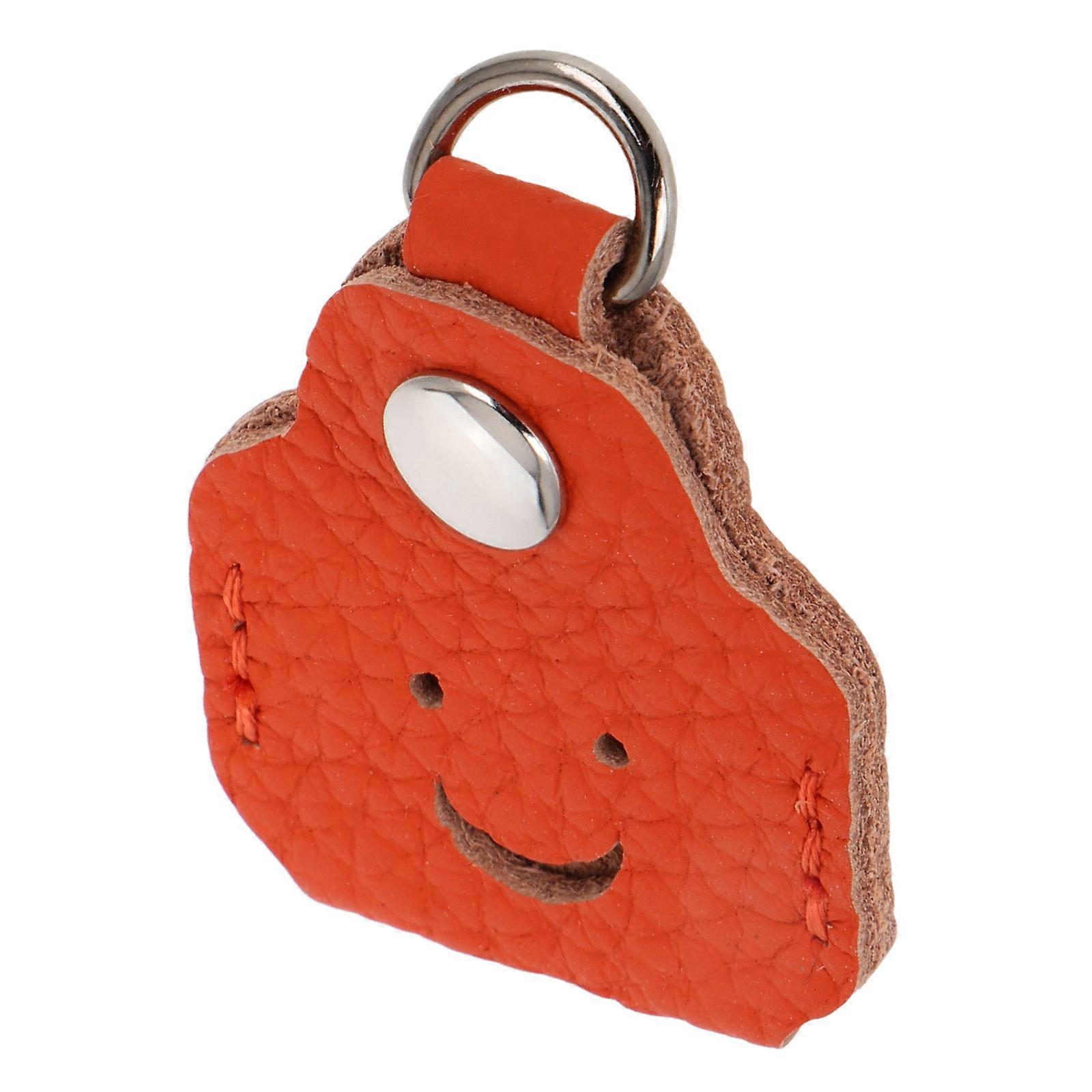 Handmade Orange PU Embossed Tags for Clothing Jeans Bags DIY Accessories with Ample Quantity 20pcs