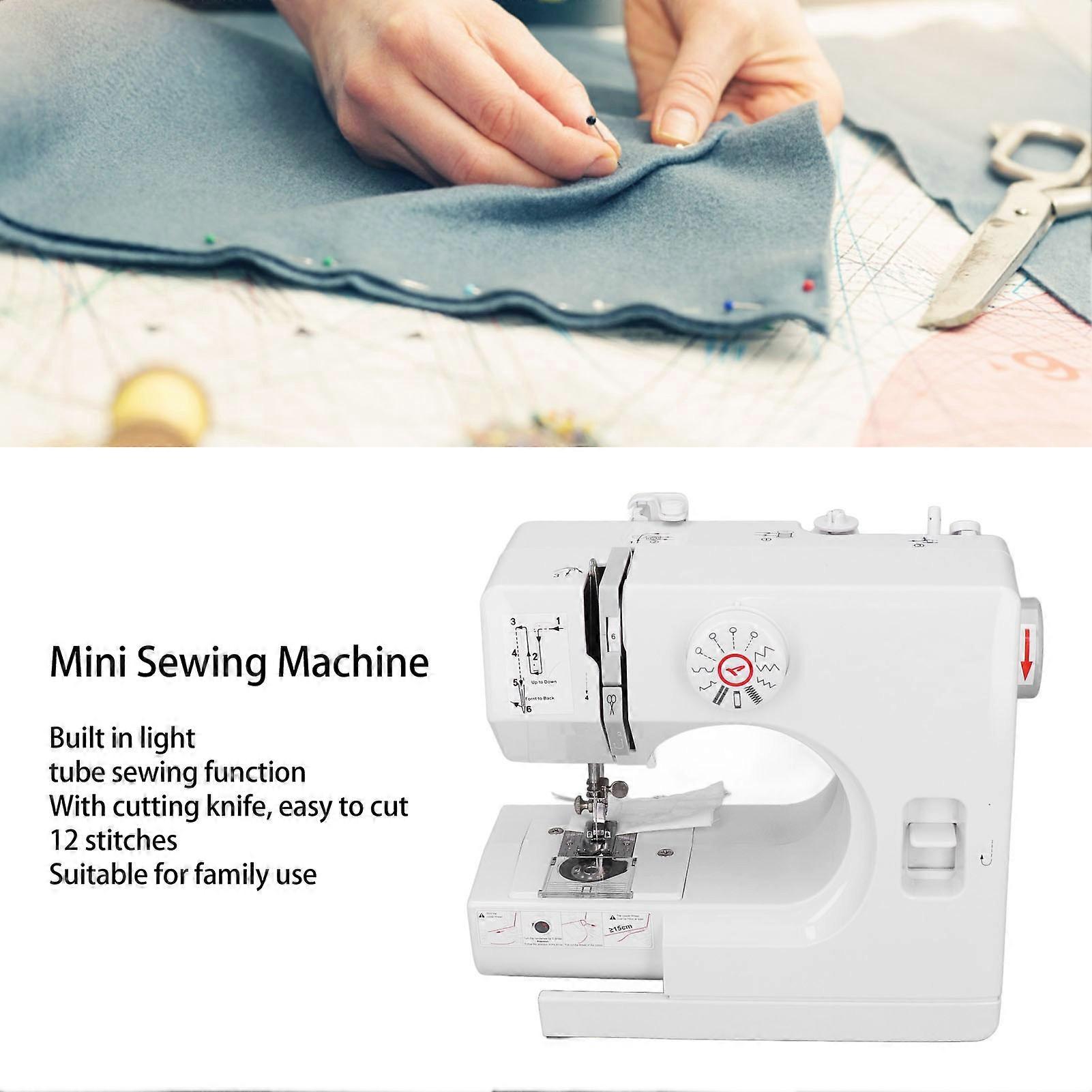 Mini Sewing Machine 12 Stitches Electric Desktop for Home Use