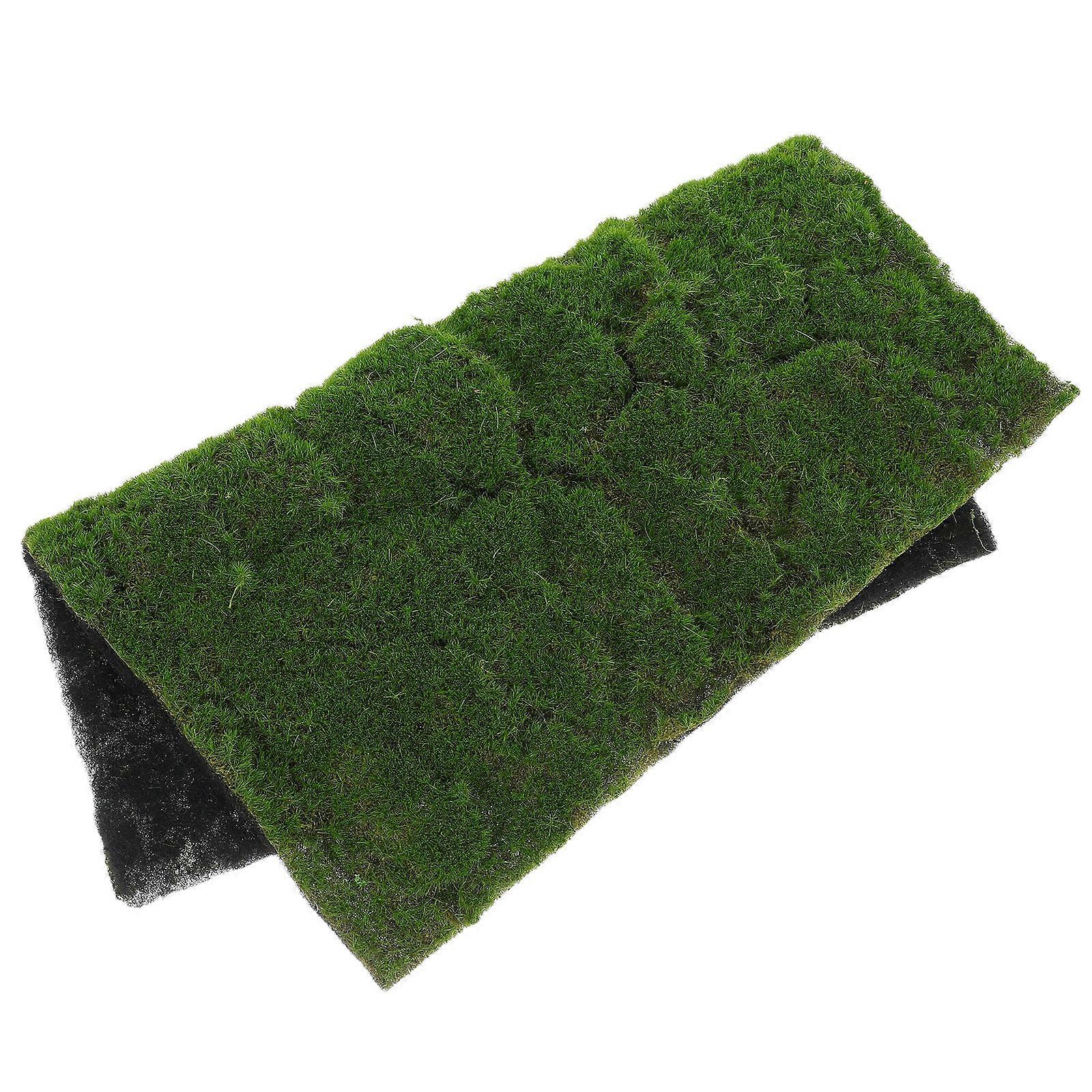 2Pack Artificial Green Moss Mat Decorative Soft Landscaping Turf For Indoor Decoration Fairy Projects Multipurpose Use