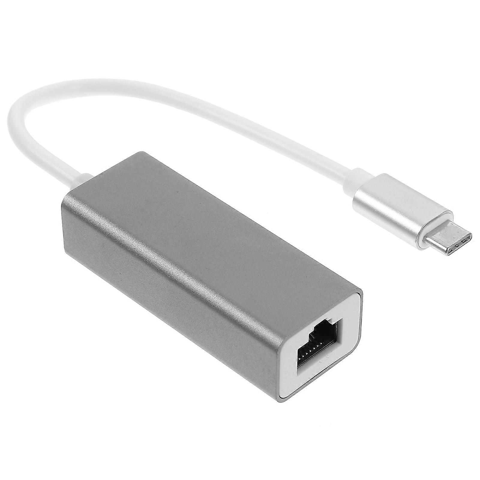 USB to Ethernet Adaptor Network Converter for Computers Home Network Setup Compact Grey Aluminum 1Set