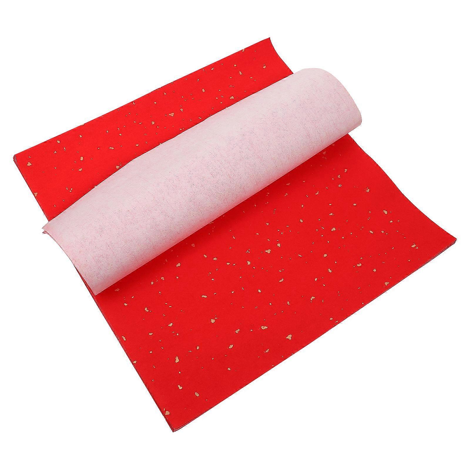 40 Sheets Fu Character Paper Blank Xuan Paper Red Rice Paper Party Supplies