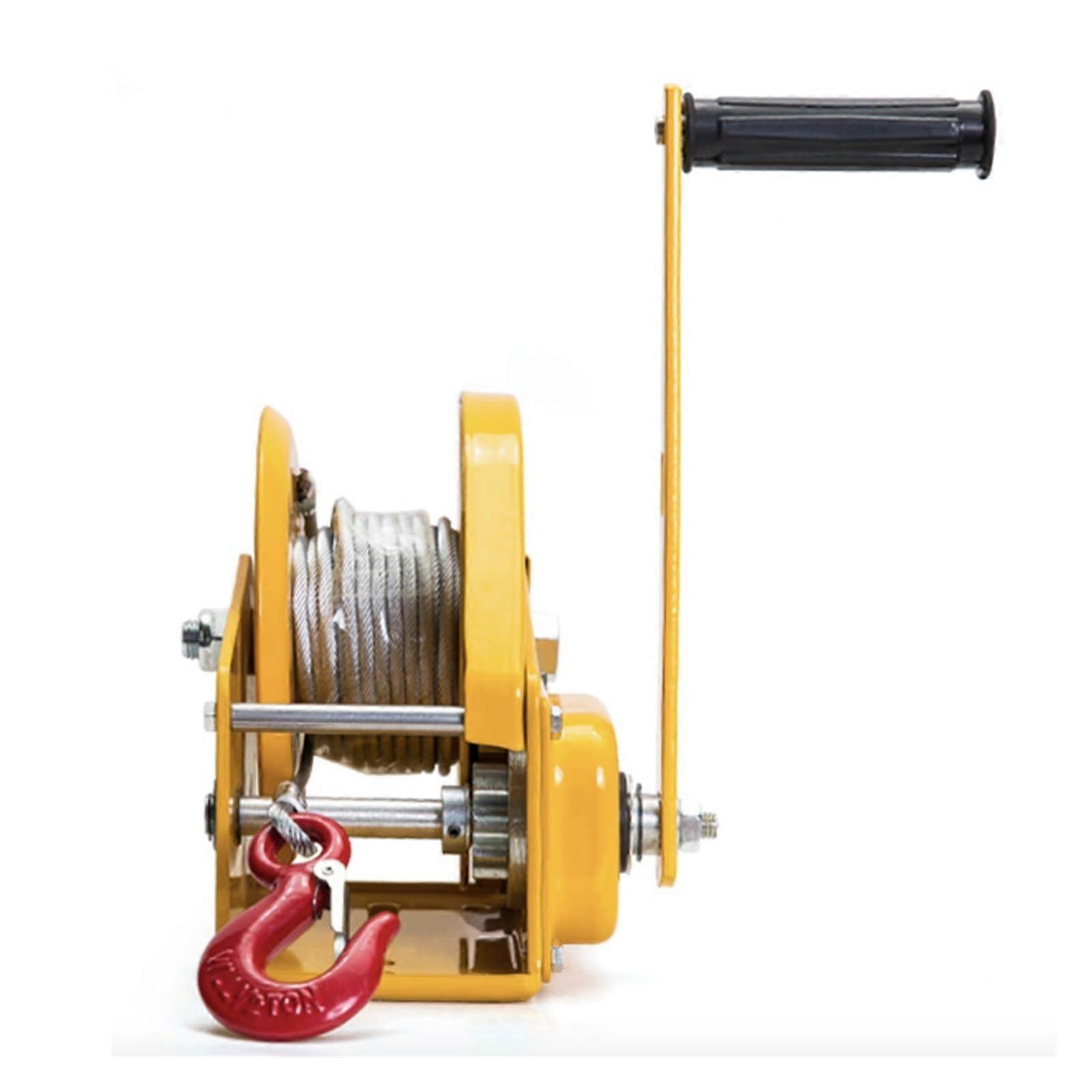 Manual Hand Winch 1800LB TwoWay SelfLocking Crank Winch With Brake 10m Cable For Boat Trailer Caravan Marine