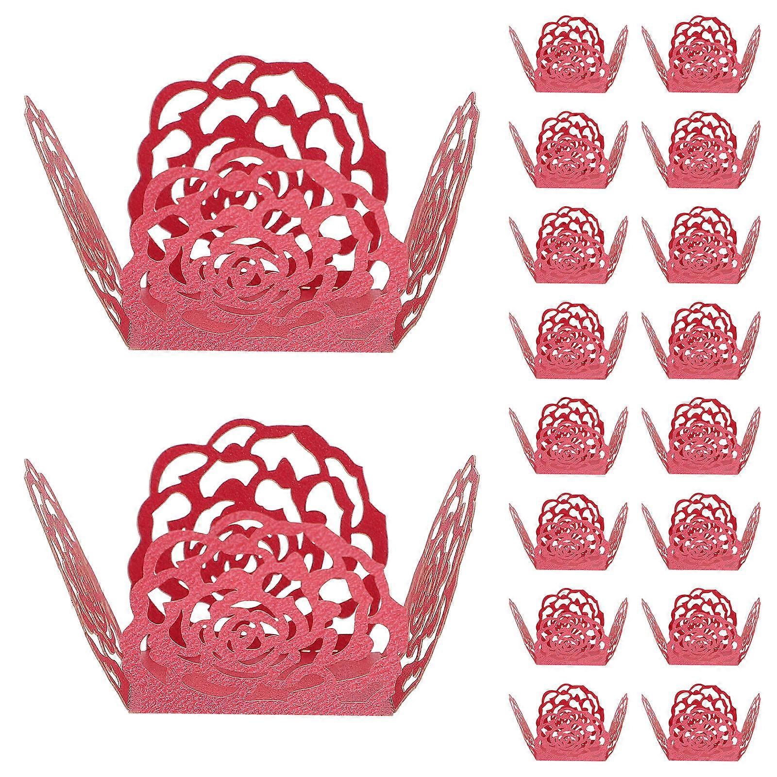 Truffle Wrappers 100Pcs Perfect For Presenting Chocolate Assortments At Daily Life Events With Unique Hollow Rose Design