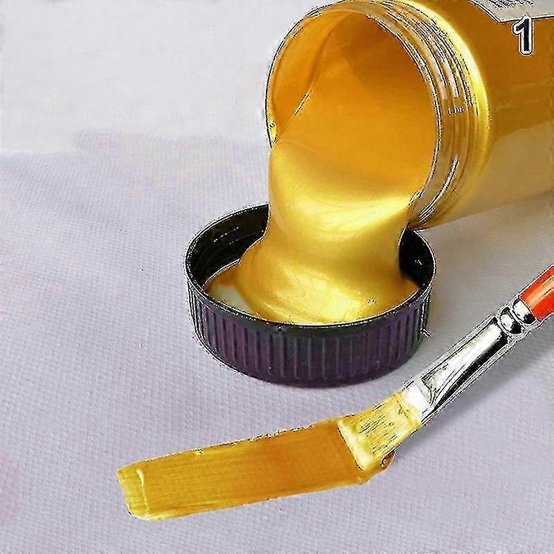 Metallic Gold Acrylic Paint, 100ml Waterproof Fade-Resistant Art Craft Paint for Statues and Decorative Projects