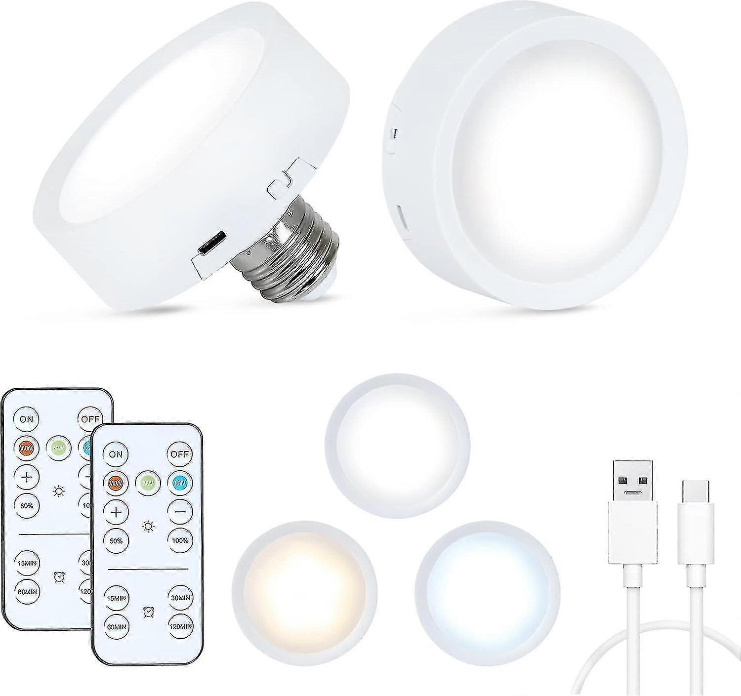 4 Pack Dimmable Battery Powered Light Bulbs Wireless Lighting Solution