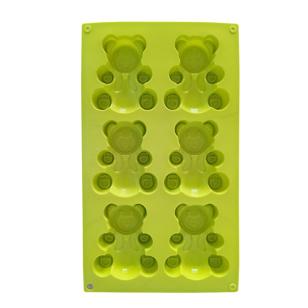 6 Hole Big Bear Ice Cream Molds Popsicle Silicone