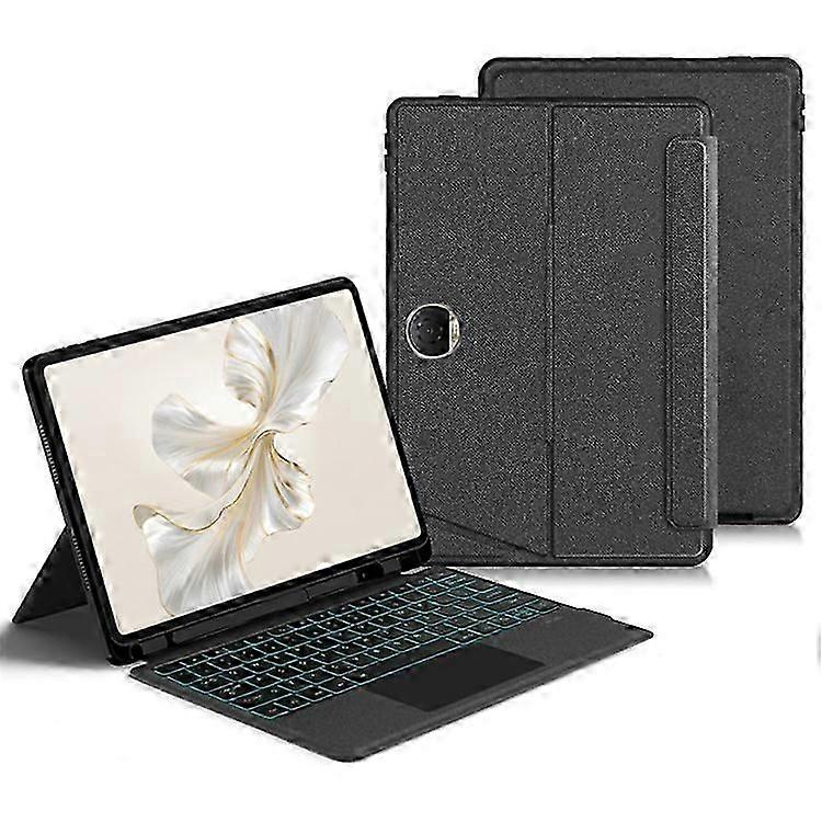 Compatible For Honor Pad 9 Leather Folio Cover Detachable Bluetooth Touchpad Keyboard with Backlight