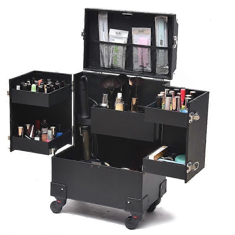 Kosmetisk fall yrke resväska för kvinna makeup trolley box naglar skönhet bagage resor
