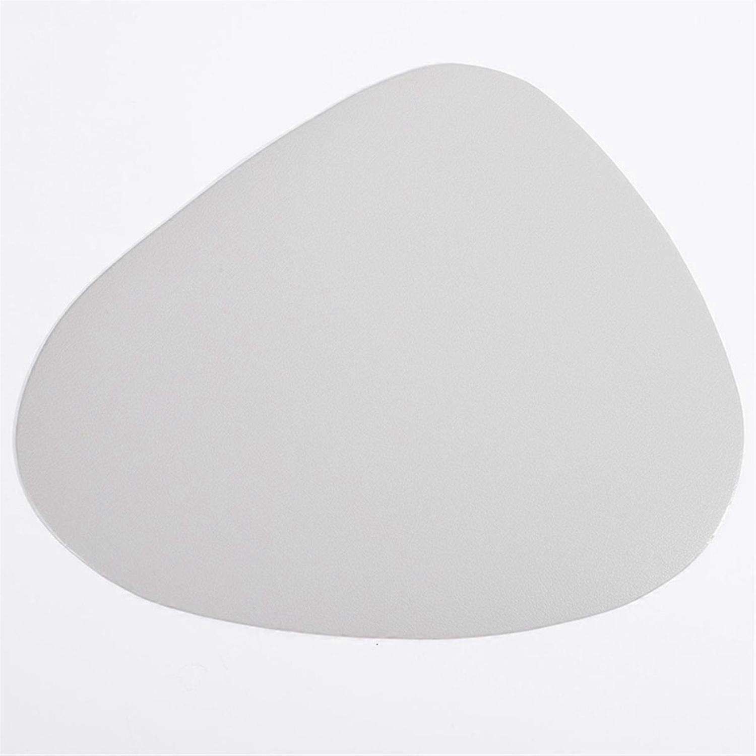 4Pcs Placemats for Table Non-Slip Coaster Leather Place, Gray