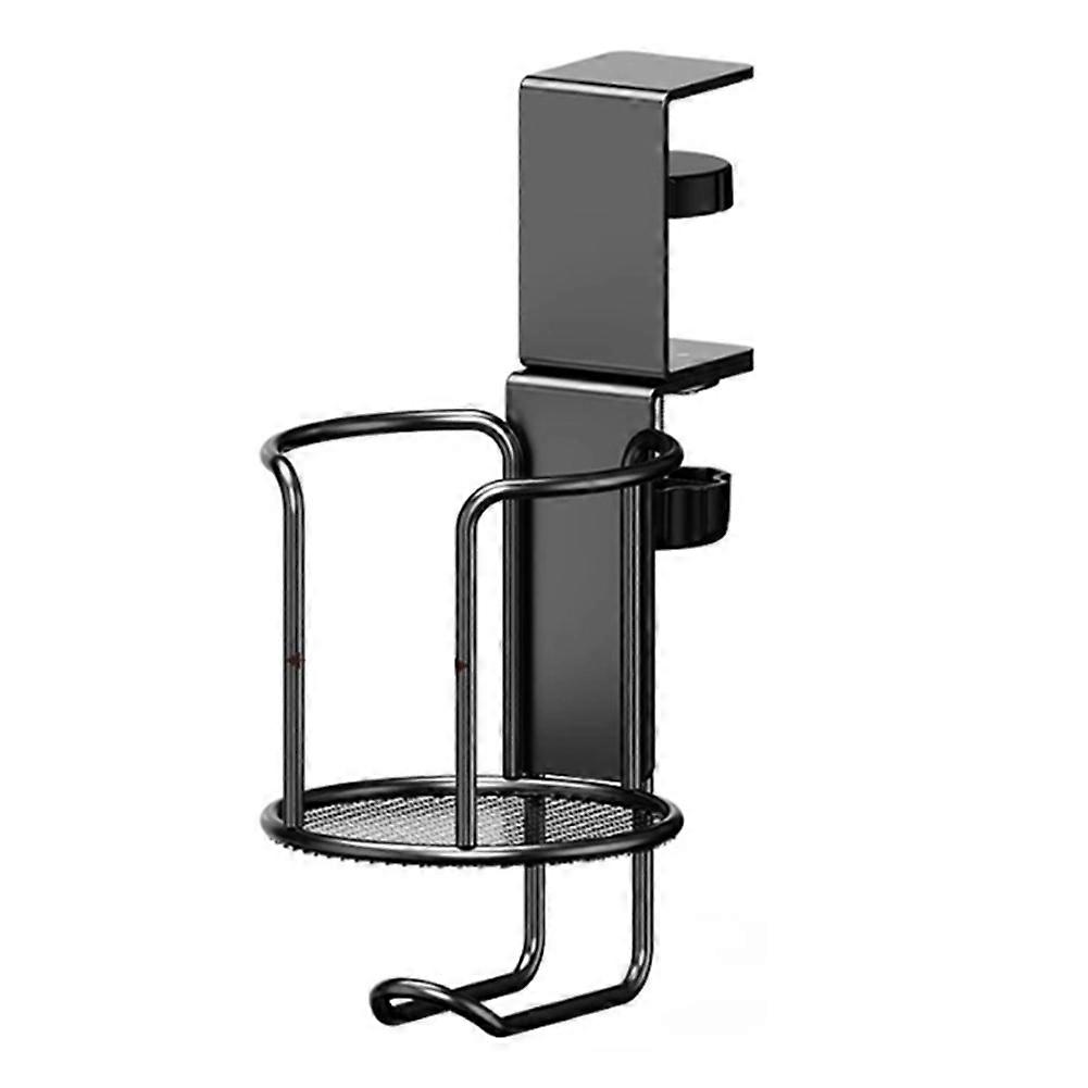 No Drill Desk Cup Holder Adjustable Upgraded Arm Clamp Stand 360 Degree Rotating Table Edge Clamp Anti-Fall Cup Holder
