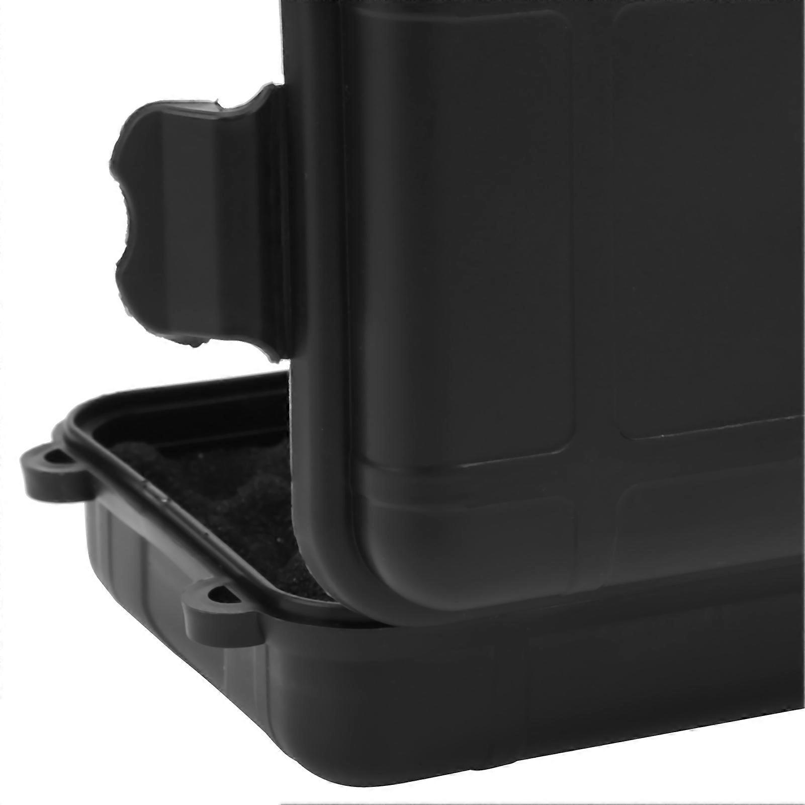 2Pcs Black Waterproof Shockproof Outdoor Survival Storage Cases