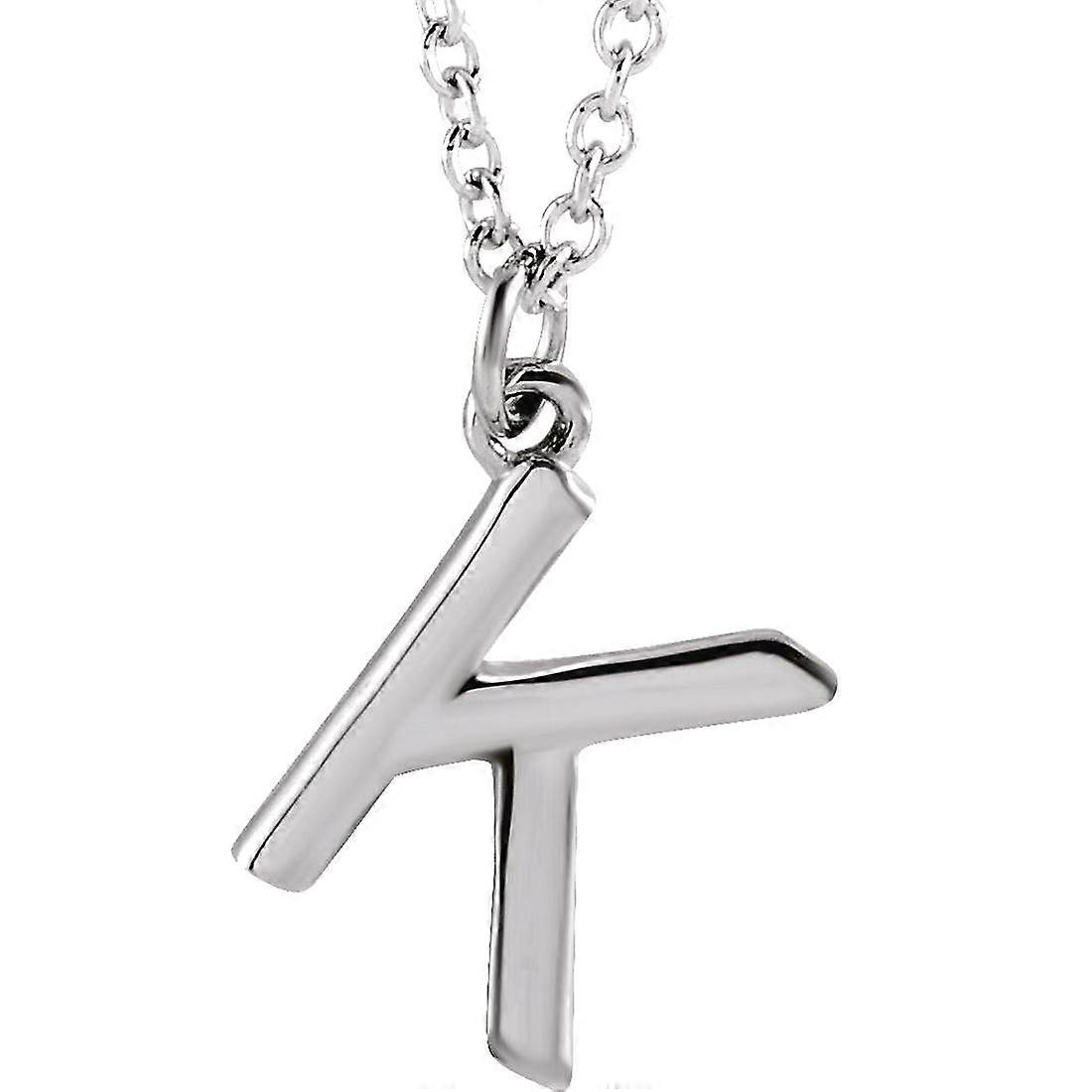 925 Sterling Silver Letter Name Personalized Monogram Initial K 9.2x7.6mm 16 Inch Polished Initial Dangle Necklace Penda