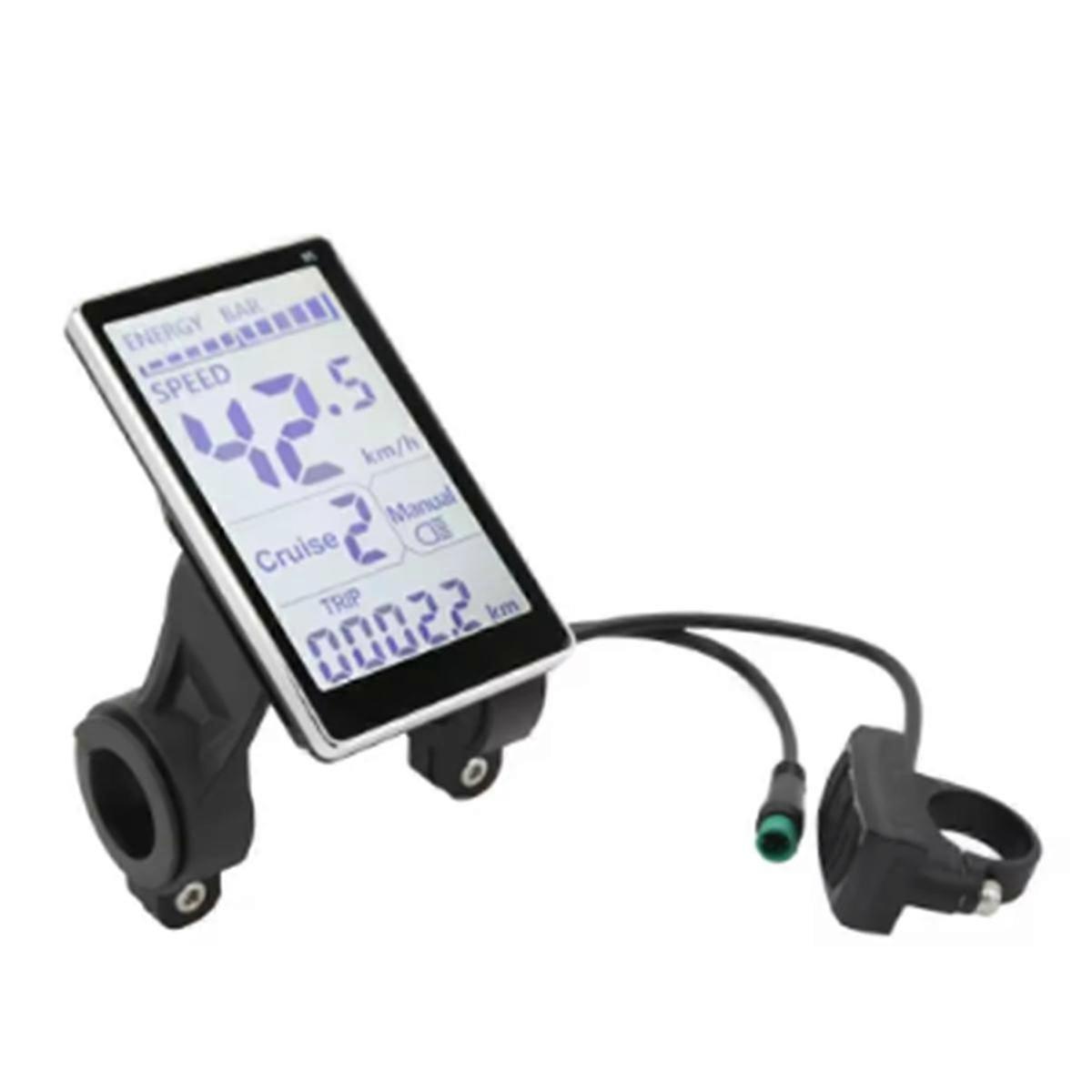 Electric Scooter LCD Display 5Pin 24V-60V Universal M5 Waterproof Panel Suitable for 22.2/31.8mm