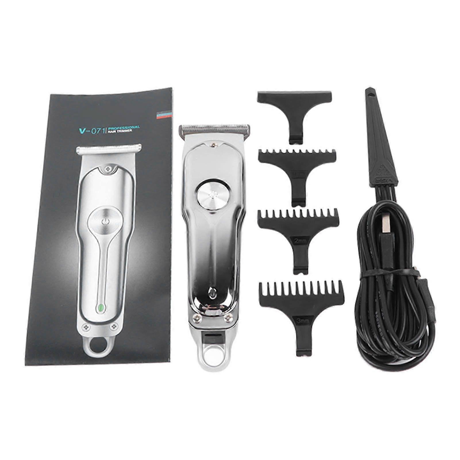 Electric Hair Clipper Rechargeable Professional Cordless Precise Blade Hair Cutting Trimmer with 3 Guide Combs