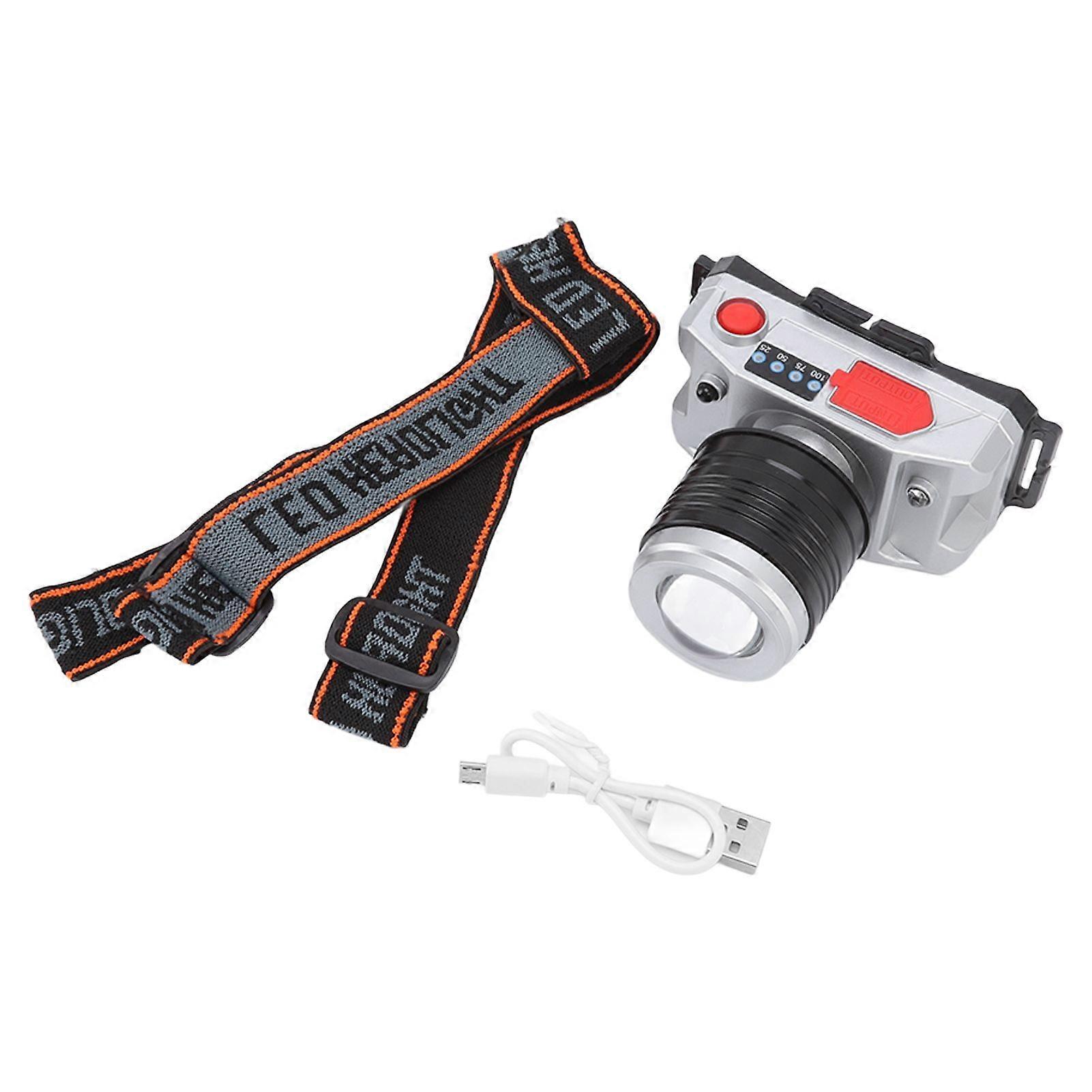 LED Headlamp Super Bright Long Shot Induction Headlamp Rechargeable Headlamp Flashilight for Outdoor Fishing