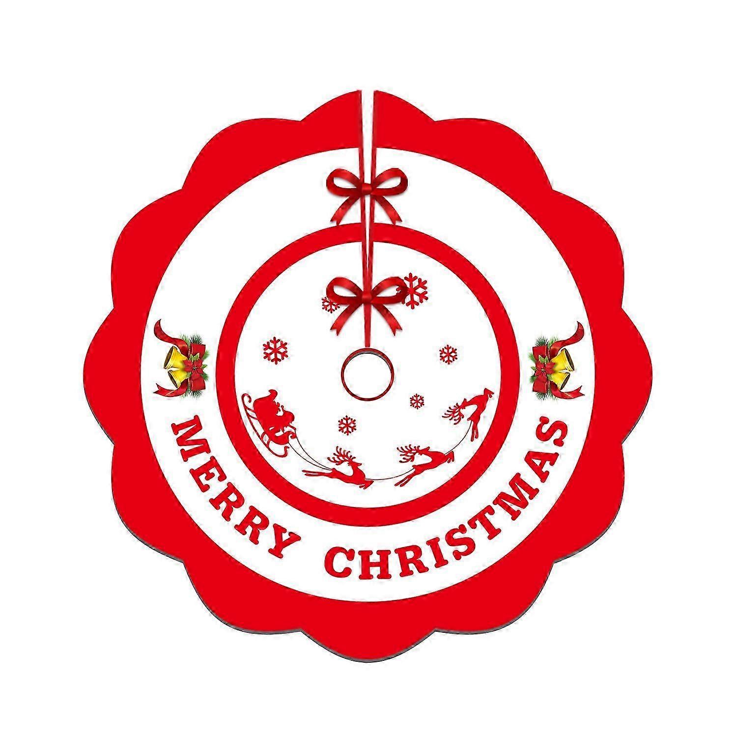 (90cm) Christmas Tree Skirt, Christmas Tree Topper, Christmas Tree Decoration, Merry Christmas Tree Skirt Tree Mat for Christmas