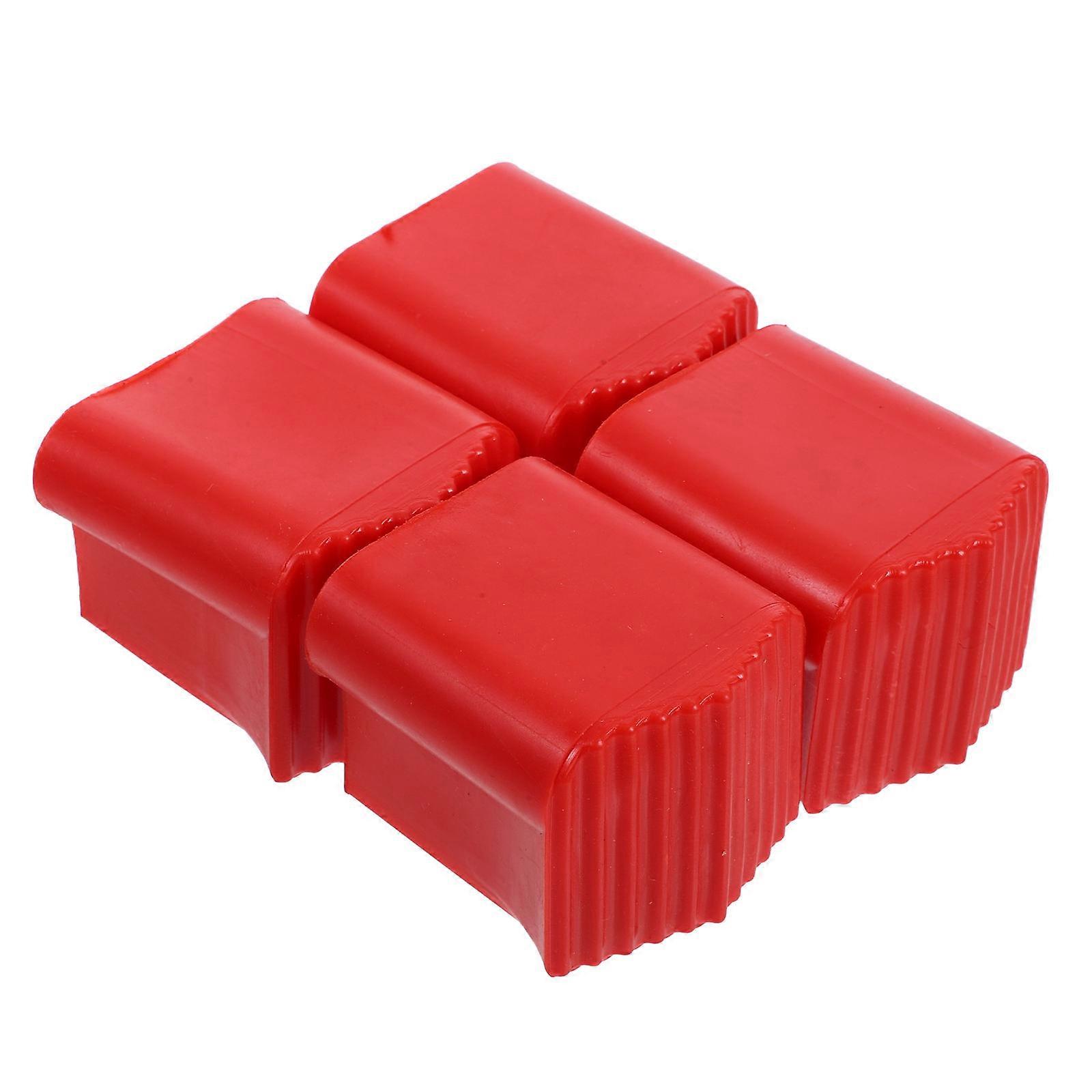 Ladder Protective Covers Ladder Accessory Moving Ladders Red Plastic Floor Protection 4Pcs
