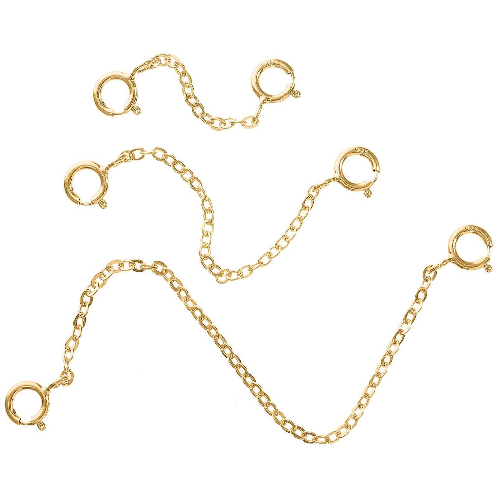 Necklace Extender Silver S925 Silver Chain Adding Length 9Pcs Set