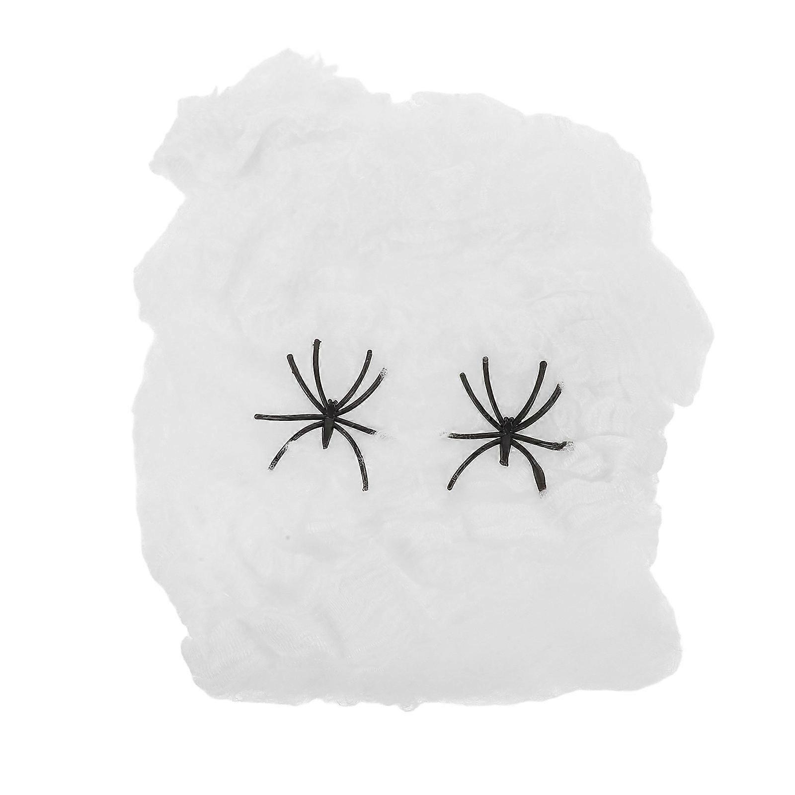 Glow in The Dark Halloween Spider Web Cobwebs for Party Decoration 10Pcs