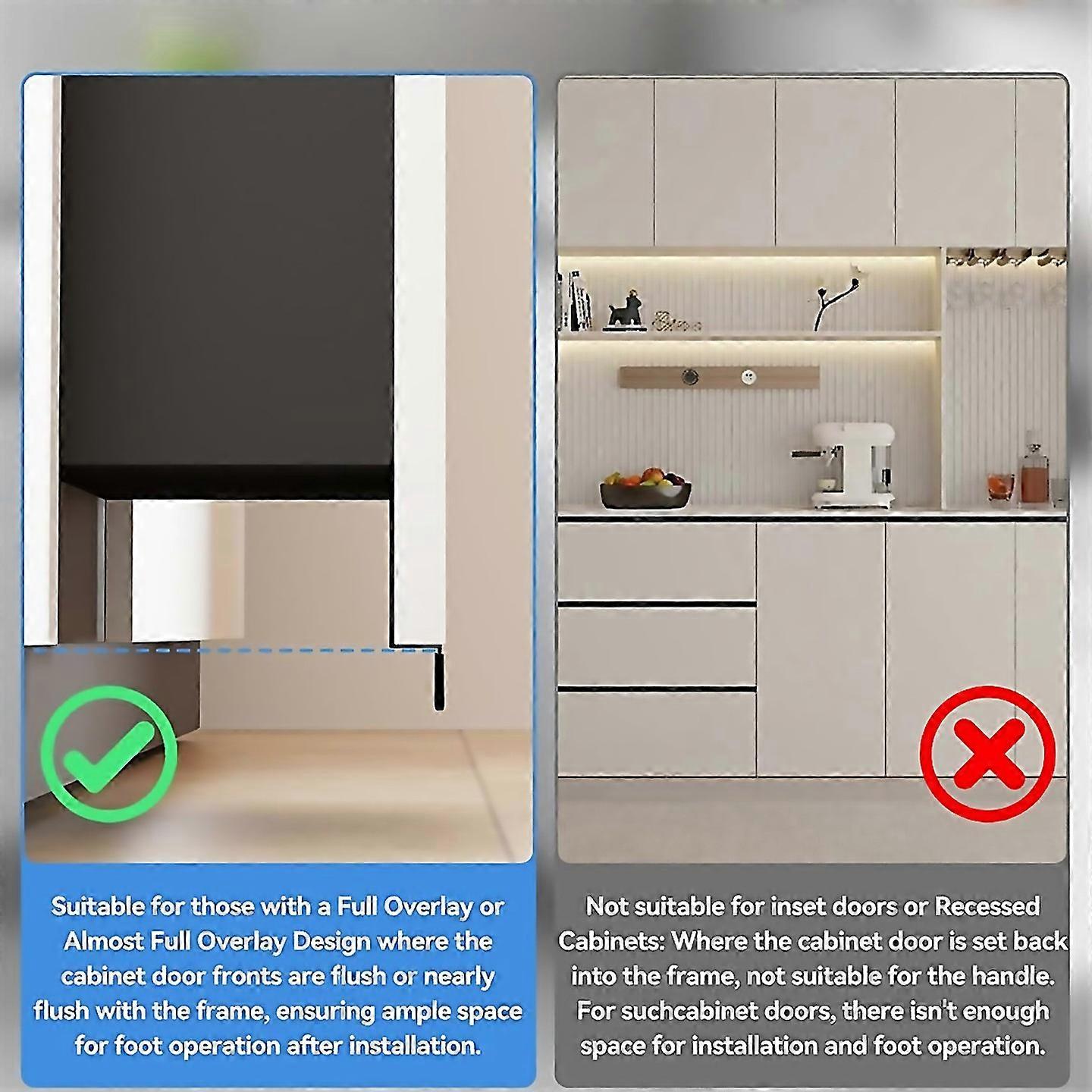 For Cabinet Foot Pull For Trash Drawer Touchless Hands Free Design