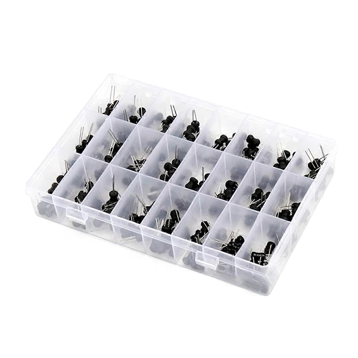 Electrolytic Capacitor Electrolytic Capacitors Kit 24Value Range 2.2uH-100mH Capacitors Assortment 240pcs Kit