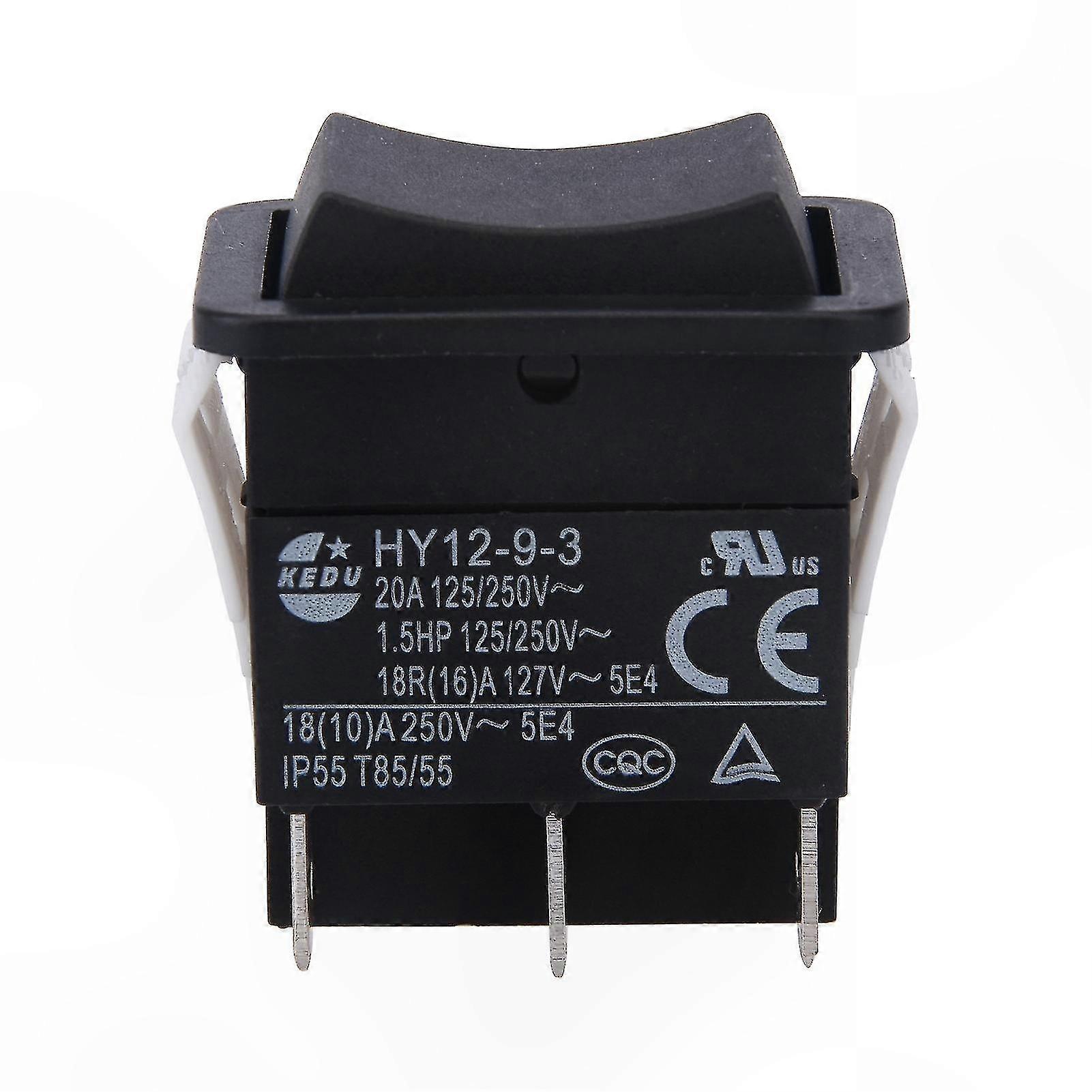 HY12-9-3 Rocker Switch Push Button, Durable ABS Boat Arc On Off Switch for Industrial Use